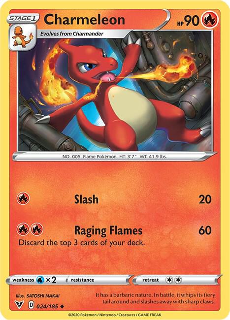 Charmeleon 024/185 Uncommon Vivid Voltage Pokémon card