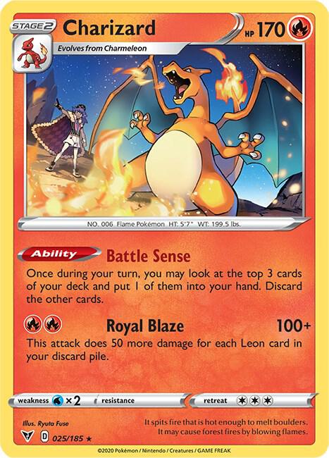 Charizard 025/185 Rare Vivid Voltage Pokémon card