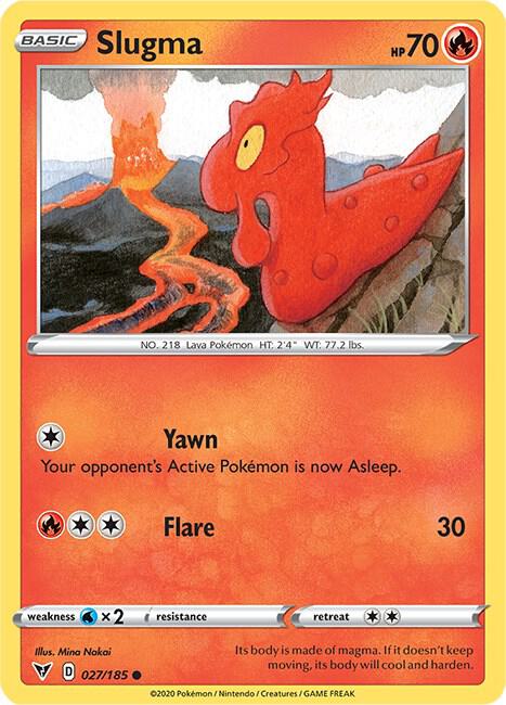 Slugma 027/185 Common Vivid Voltage Pokémon card