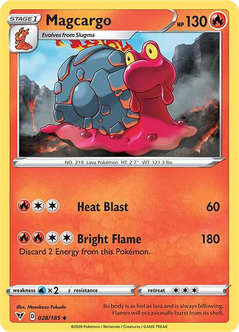 Magcargo 028/185 Uncommon Vivid Voltage Pokémon card