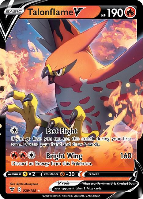 Talonflame V 029/185 Ultra Rare Vivid Voltage Pokémon card