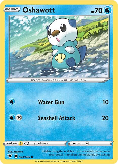 Oshawott 033/185 Common Vivid Voltage Pokémon card