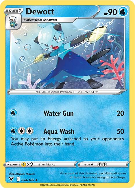 Dewott 034/185 Uncommon Vivid Voltage Pokémon card