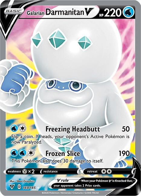 Galarian Darmanitan V (Full Art) 169/185 Ultra Rare Vivid Voltage Pokémon card