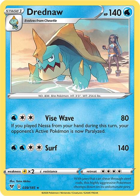 Drednaw 039/185 Rare Vivid Voltage Pokémon card
