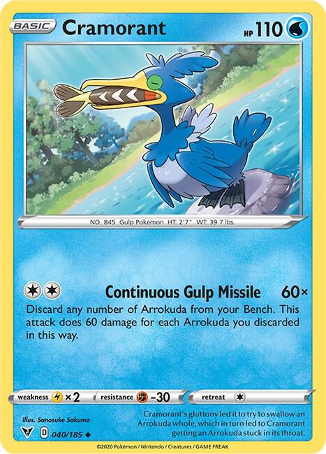 Cramorant 040/185 Uncommon Vivid Voltage Pokémon card