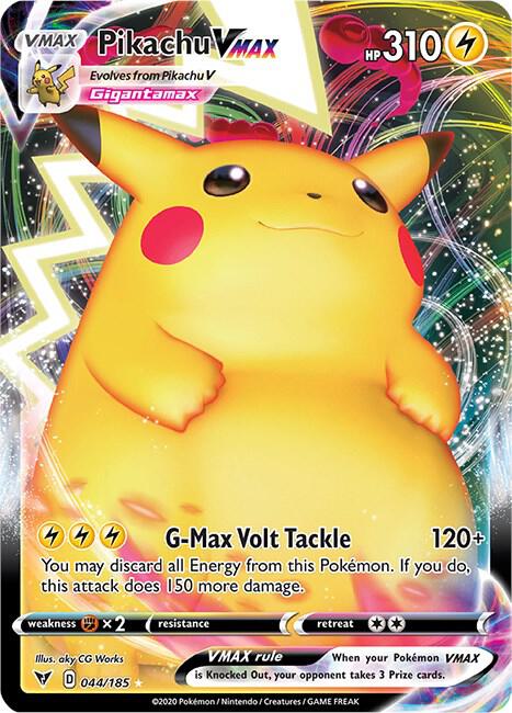Pikachu VMAX - 044/185 Ultra Rare SWSH04: Vivid Voltage