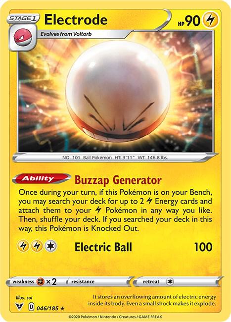 Electrode 046/185 Holo Rare Vivid Voltage Pokémon card