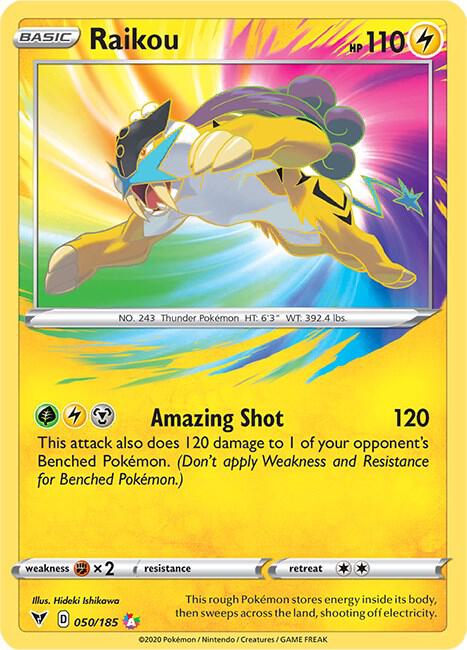 Raikou 050/185 Amazing Rare Vivid Voltage Pokémon card