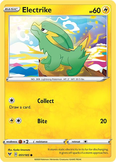 Electrike 051/185 Common Vivid Voltage Pokémon card