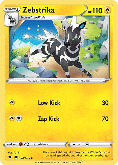 Zebstrika 054/185 Uncommon Vivid Voltage Pokémon card