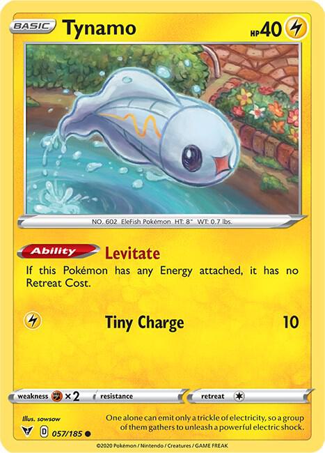 Tynamo 057/185 Common Vivid Voltage Pokémon card