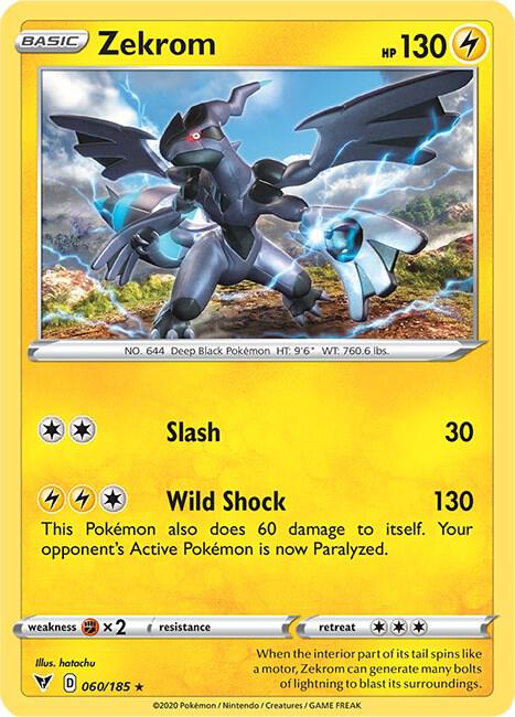 Zekrom 060/185 Holo Rare Vivid Voltage Pokémon card