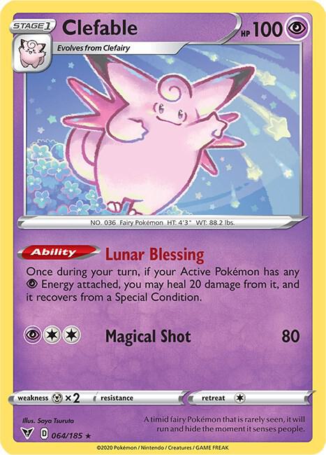 Clefable 064/185 Rare Vivid Voltage Pokémon card