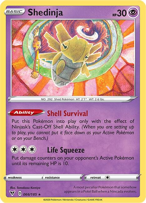 Shedinja 066/185 Rare Vivid Voltage Pokémon card