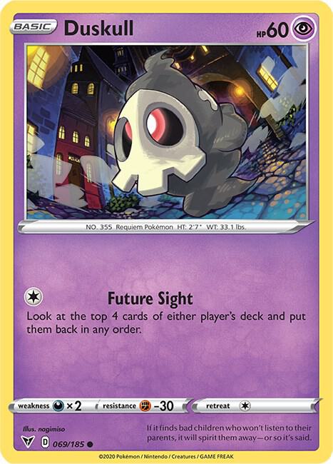 Duskull 069/185 Common Vivid Voltage Pokémon card