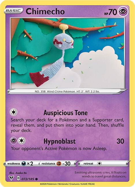 Chimecho 072/185 Common Vivid Voltage Pokémon card