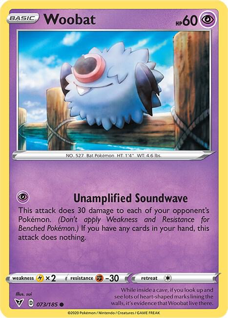 Woobat 073/185 Common Vivid Voltage Pokémon card