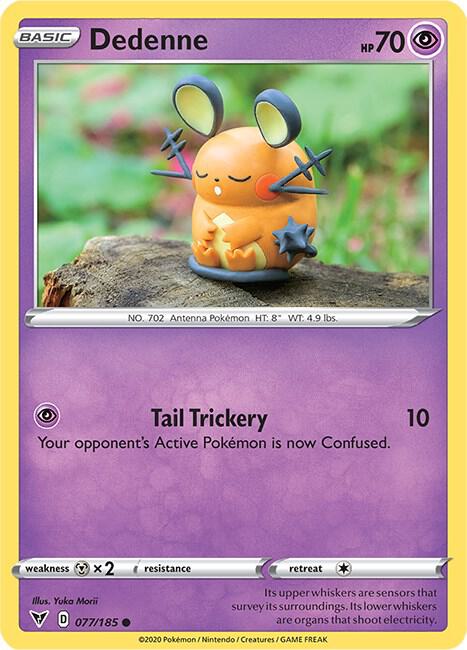 Dedenne 077/185 Common Vivid Voltage Pokémon card