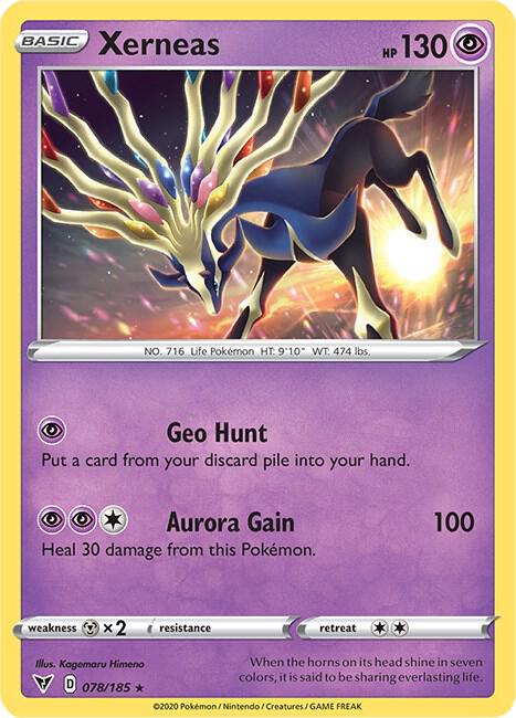 Xerneas 078/185 Holo Rare Vivid Voltage Pokémon card