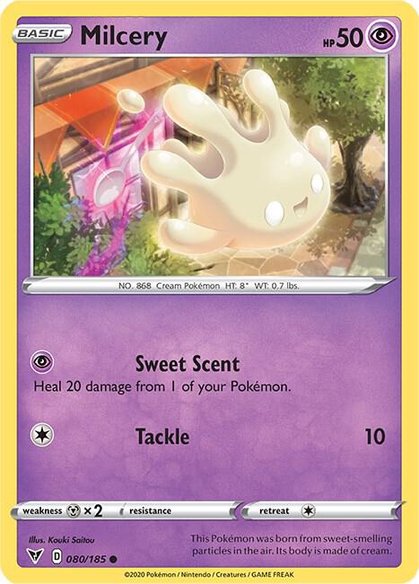 Milcery 080/185 Common Vivid Voltage Pokémon card