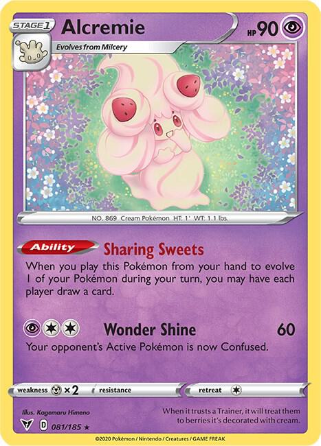 Alcremie 081/185 Rare Vivid Voltage Pokémon card