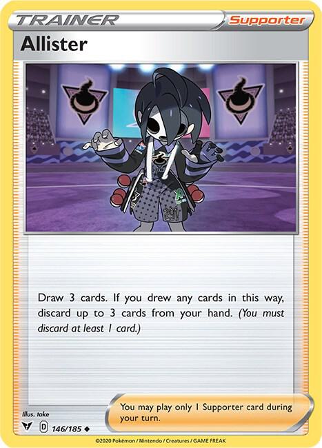 Allister 146/185 Uncommon Vivid Voltage Pokémon card