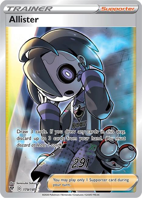 Allister (Full Art) 179/185 Ultra Rare Vivid Voltage Pokémon card