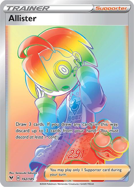 Allister (Secret) 192/185 Secret Rare Vivid Voltage Pokémon card