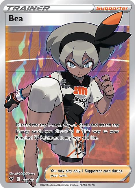 Bea (Full Art) 180/185 Ultra Rare Vivid Voltage Pokémon card