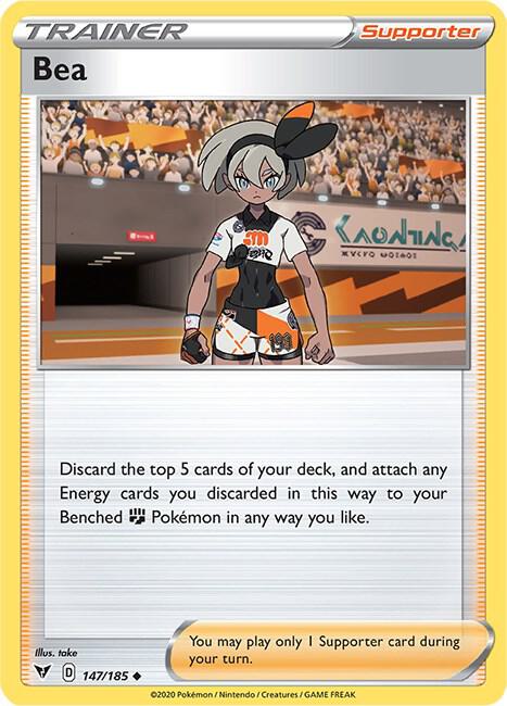 Bea 147/185 Uncommon Vivid Voltage Pokémon card