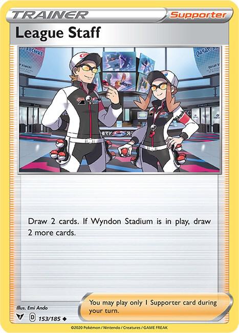 League Staff 153/185 Uncommon Vivid Voltage Pokémon card