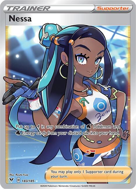 Nessa (Full Art) - 183/185 Ultra Rare SWSH04: Vivid Voltage