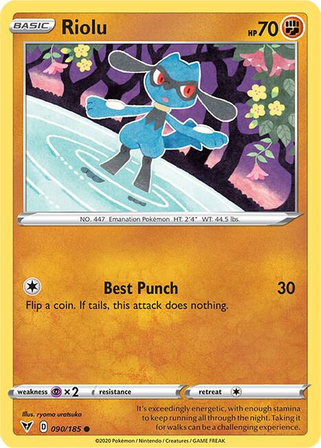 Riolu 090/185 Common Vivid Voltage Pokémon card