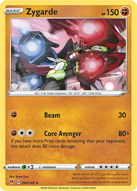 Zygarde 093/185 Holo Rare Vivid Voltage Pokémon card