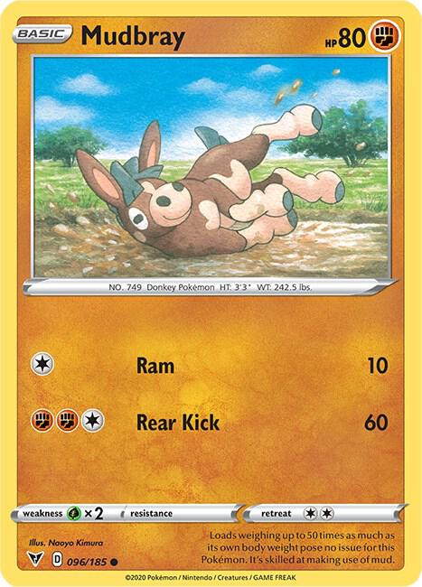 Mudbray 096/185 Common Vivid Voltage Pokémon card