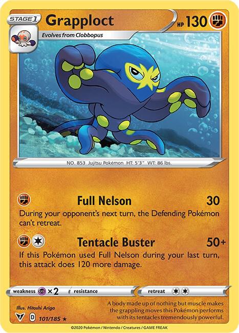 Grapploct 101/185 Rare Vivid Voltage Pokémon card