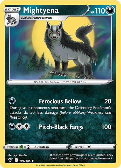 Mightyena 104/185 Uncommon Vivid Voltage Pokémon card
