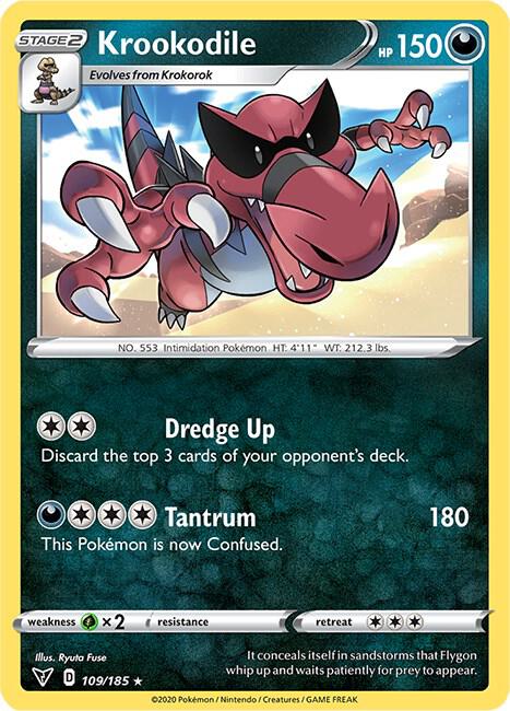 Krookodile 109/185 Rare Vivid Voltage Pokémon card