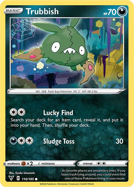 Trubbish 110/185 Common Vivid Voltage Pokémon card