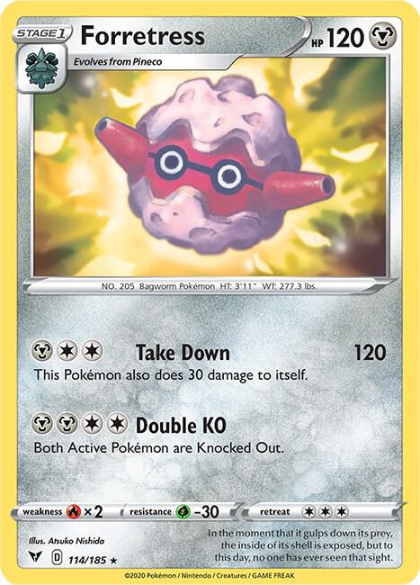 Forretress 114/185 Rare Vivid Voltage Pokémon card
