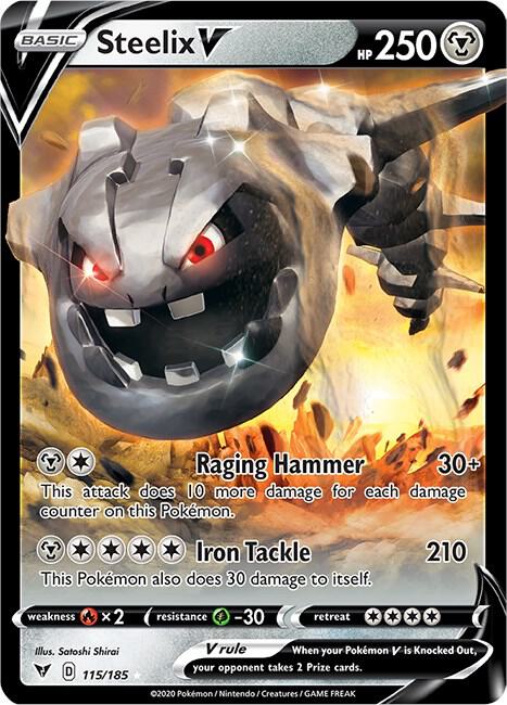 Steelix V - 115/185 Ultra Rare SWSH04: Vivid Voltage