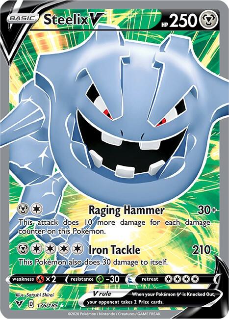 Steelix V (Full Art) 176/185 Ultra Rare Vivid Voltage Pokémon card
