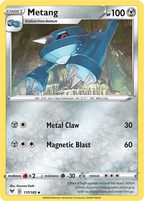 Metang 117/185 Uncommon Vivid Voltage Pokémon card