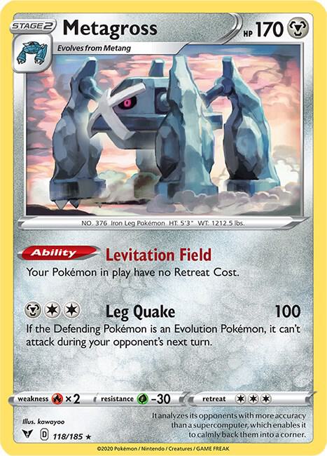 Metagross 118/185 Rare Vivid Voltage Pokémon card