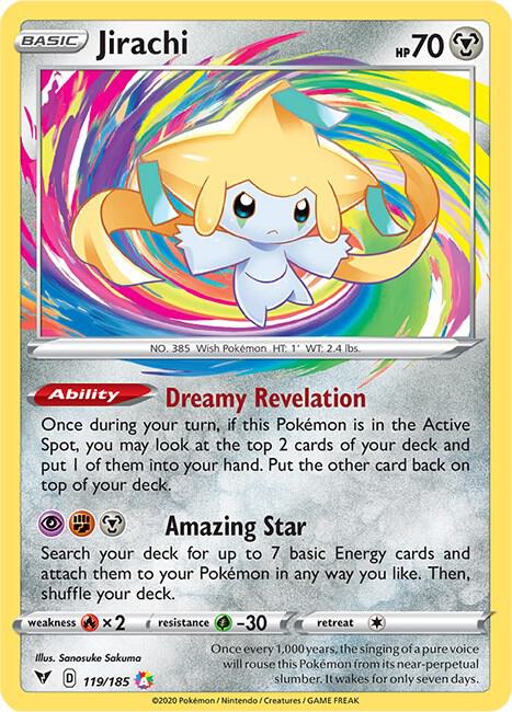 Jirachi 119/185 Amazing Rare Vivid Voltage Pokémon card
