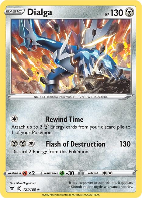 Dialga 121/185 Holo Rare Vivid Voltage Pokémon card