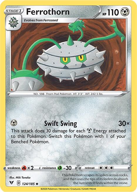 Ferrothorn - 124/185 Uncommon SWSH04: Vivid Voltage