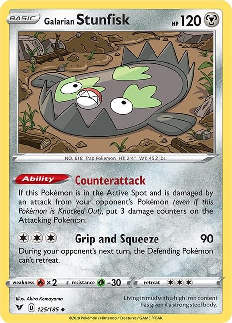 Galarian Stunfisk 125/185 Uncommon Vivid Voltage Pokémon card