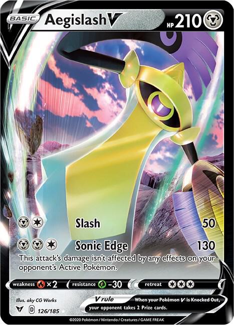 Aegislash V 126/185 Ultra Rare Vivid Voltage Pokémon card